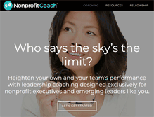 Tablet Screenshot of nonprofitcoach.com